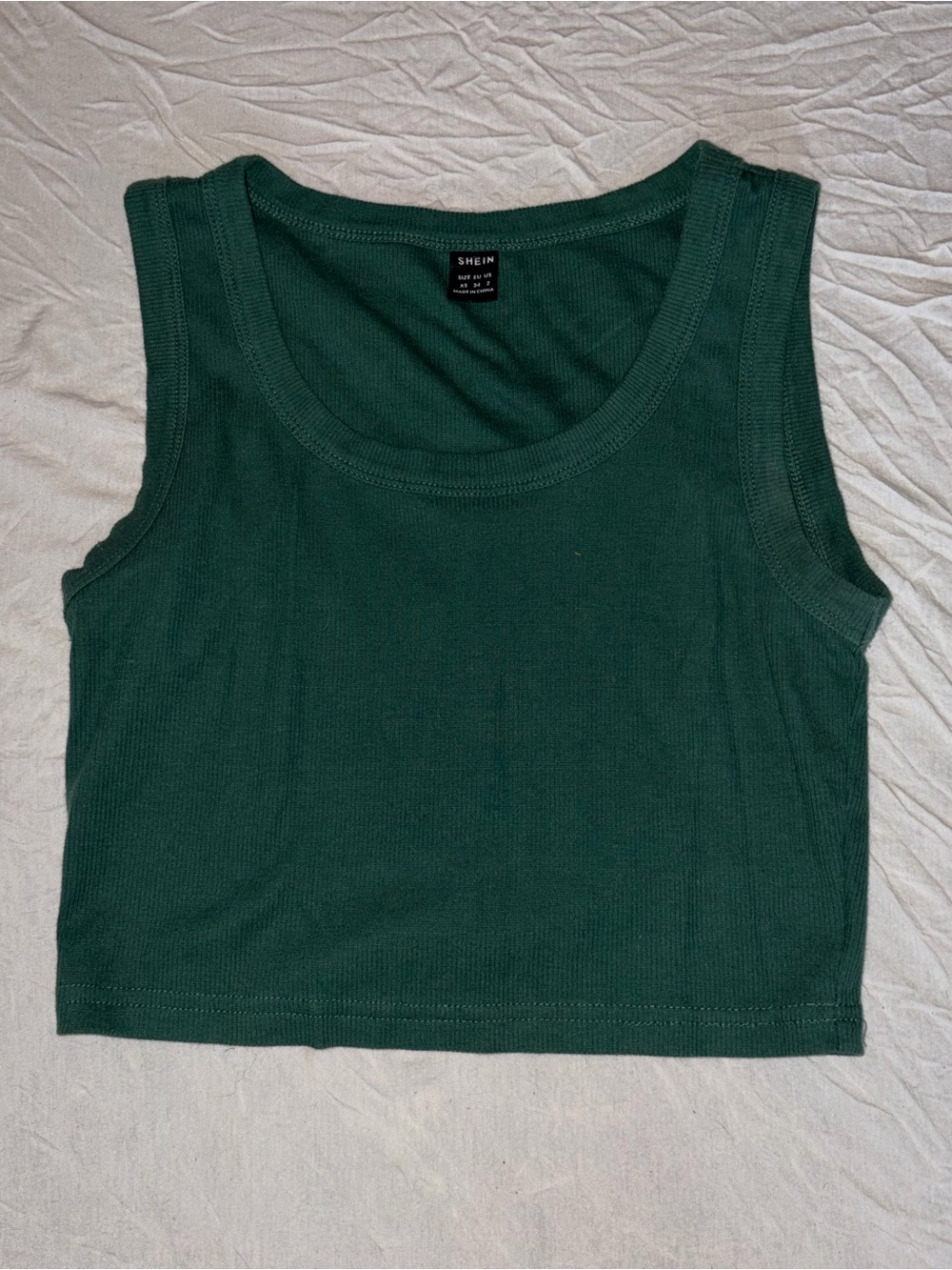 SHEIN green ribbed tank top